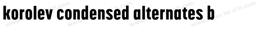 korolev condensed alternates bold字体转换
